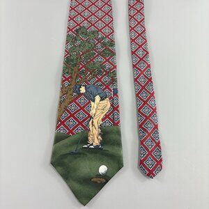 Corporate Casual Van Heusen Golfer / Golf Men's Tie 3 3/4" x 60" Vintage
